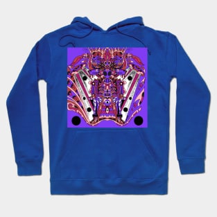 mayan alien in underworld infernal throne in ecopop pattern Hoodie